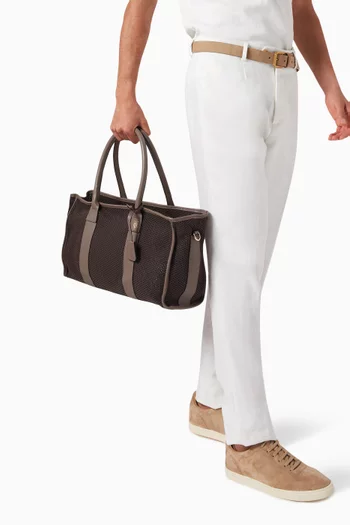 Medium Elektra Bag in Calf Leather & Cotton