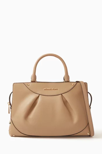 Medium Enzo Satchel Bag in Leather