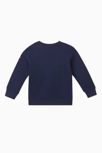 Bear Print Sweater in Cotton