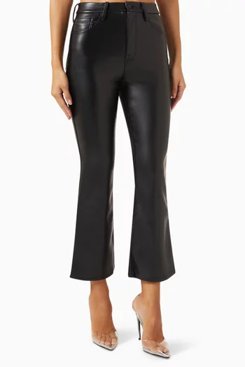 Good Legs Boot-cut Cropped Pants in Faux Leather
