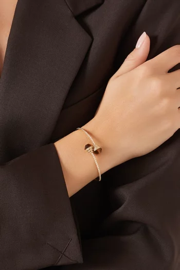 Azm Turath Tiger Eye Bangle in 18kt Gold