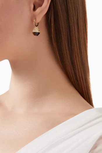 Azm Turath Tiger Eye & Diamond Earrings in 18kt Gold