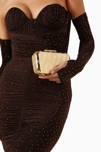 Sahra Clutch Bag in Brass