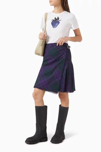 Vintage Check Skirt in Wool