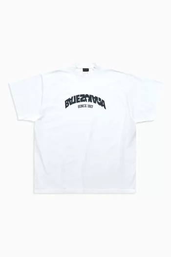 Unisex Oversized Back Flip Logo T-shirt in Vintage-jersey