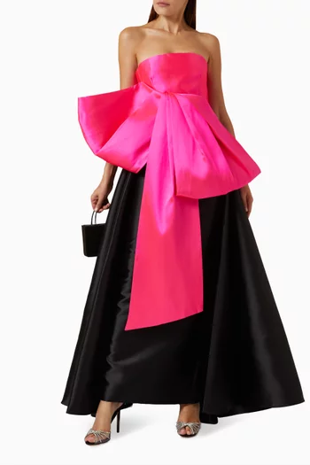 Nadina Bow-embellished Top in Twill