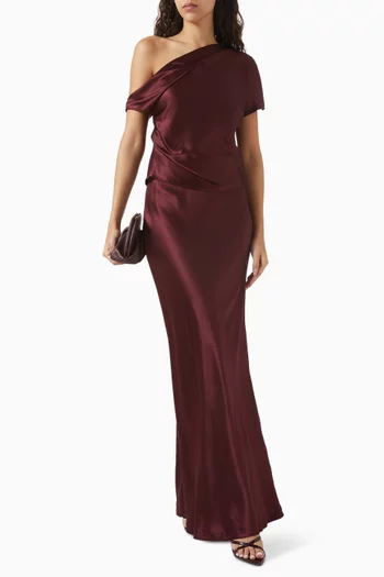 تنورة طويلة حرير