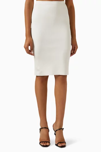 High-waisted Pencil Midi Skirt in Viscose