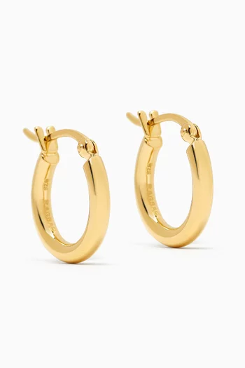 Small Hoop Earrings in 18kt Gold-plated Sterling Silver