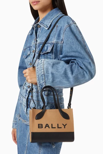 XS Bar Keep on Tote Bag in Cotton & Leather