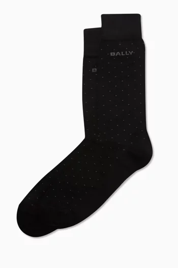 Logo Dots Socks in Cotton