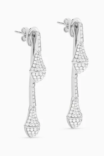 Cleo Diamond Drop Earrings in 18kt White Gold