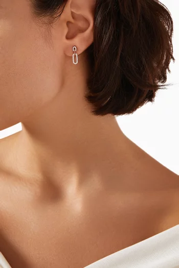 Lync Diamond Drop Earrings in 18kt Rose Gold