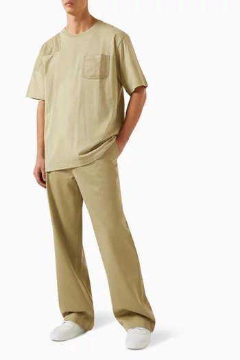 Trousers in Cotton Satin