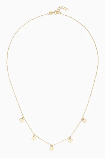 Viviana Heart Charm Necklace in 18kt Gold