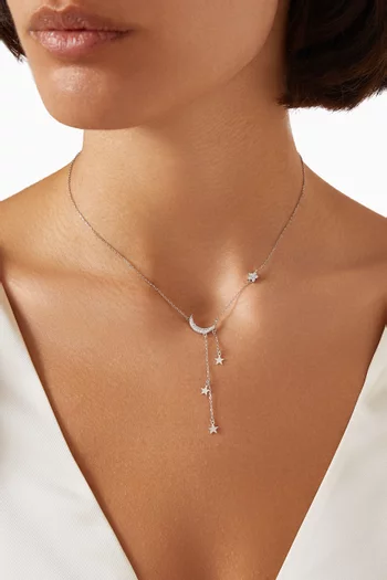 Alia Lariat Necklace in Sterling Silver