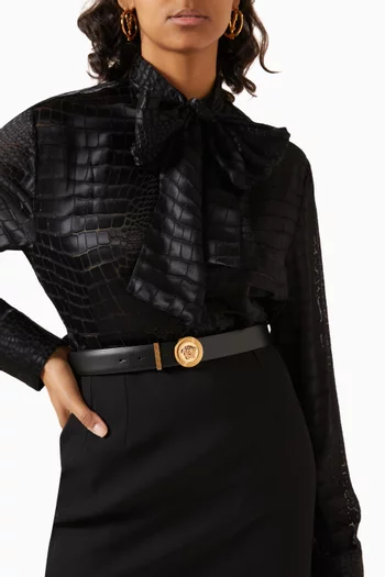 Medusa Biggie Belt in Leather