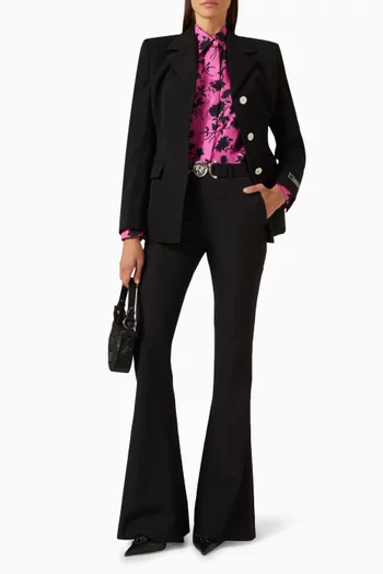 Hourglass Single-Breasted Blazer in Wool
