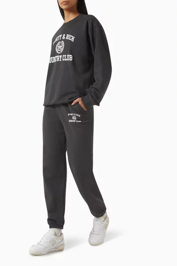 Varsity Crest Sweatpants in Cotton