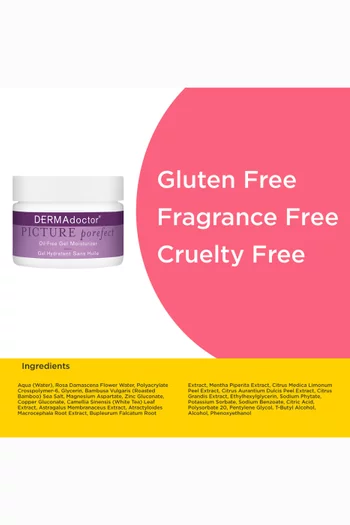 Picture Porefect Oil Free Facial Moisturizer, Pore Minimizer with Zinc & Copper Peptides for Acne-Prone & Oily Skin, 50ml
