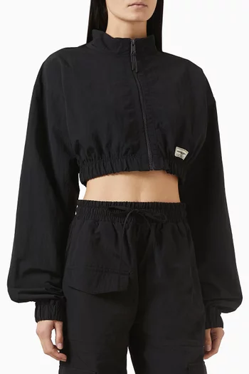 Cropped High-neck Jacket