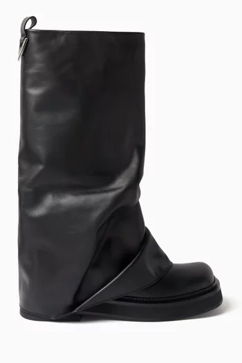 Robin Combat Boots in Calf Leather