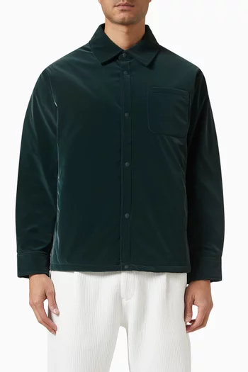 Brixton Puffed Shirt Jacket in Tech Fabric