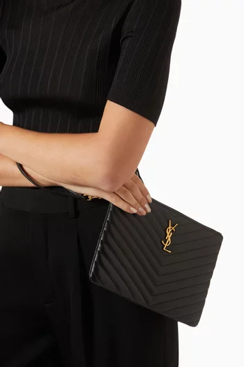 Cassandre Matelassé A5 Pouch in Quilted Leather