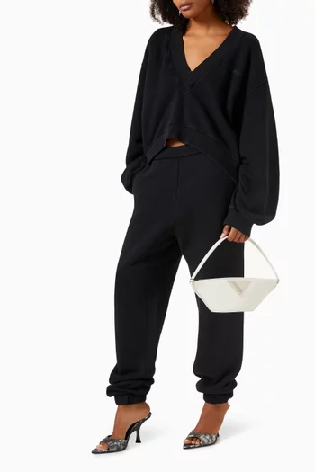 Cropped Sweatshirt in Fleece