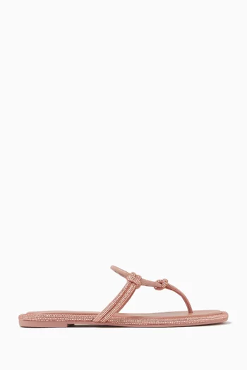 Miller Knotted Pavé Sandals in Suede