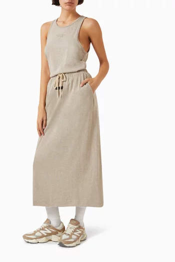 Drawstring Midi Skirt in Jersey