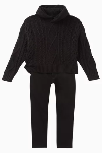 Cable-knit Hoodie