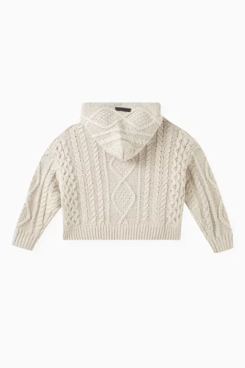 Cable-knit Hoodie