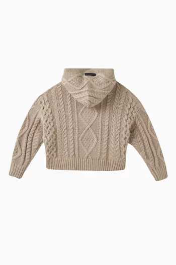 Cable-knit Hoodie