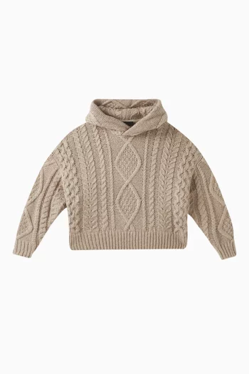 Cable-knit Hoodie
