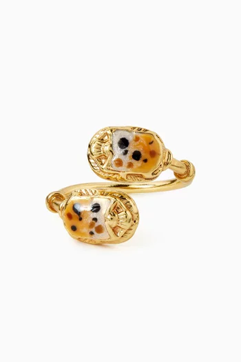 Duality Scaramouche Ring in 24kt Gold-plated Metal