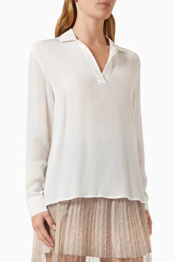 Collared Long-sleeve Top