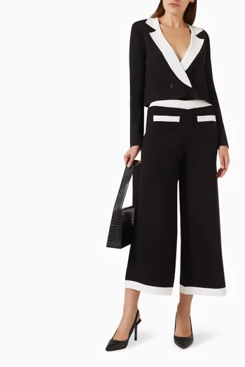 Tailored Cropped Cardigan in Knit