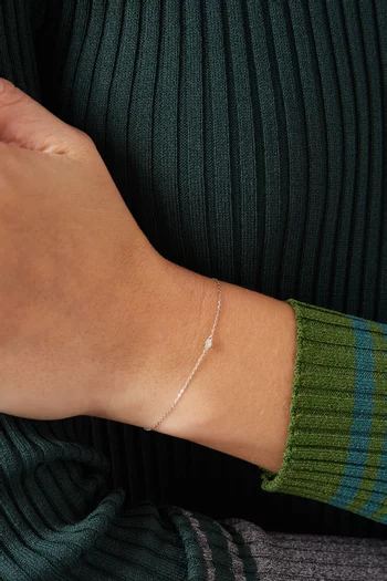 Danaé Diamond Bracelet in 18kt White Gold