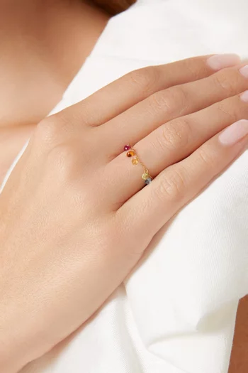 7 Chakras Ring in 18kt Gold