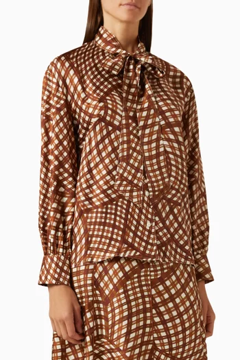 Printed Blouse in Silk-twill