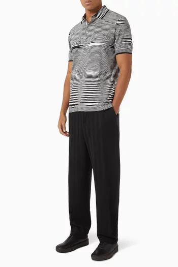 Slub Polo Shirt in Cotton