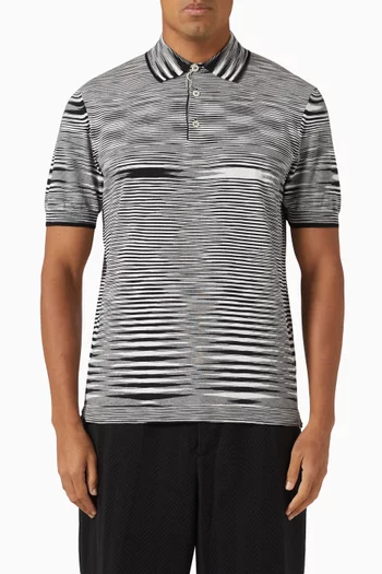 Slub Polo Shirt in Cotton