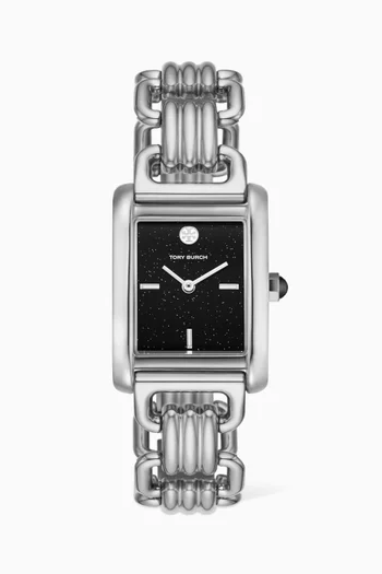 Eleanor Quartz Stainless Steel Watch, 25 x 36mm