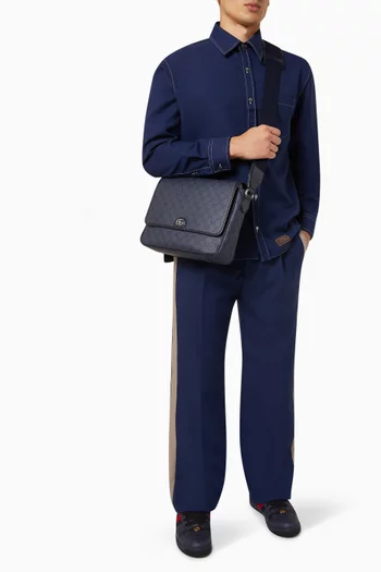 Ophidia Medium Messenger Bag in GG Supreme Tender Canvas
