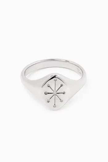 Octo Diamonds Ring in Sterling Silver