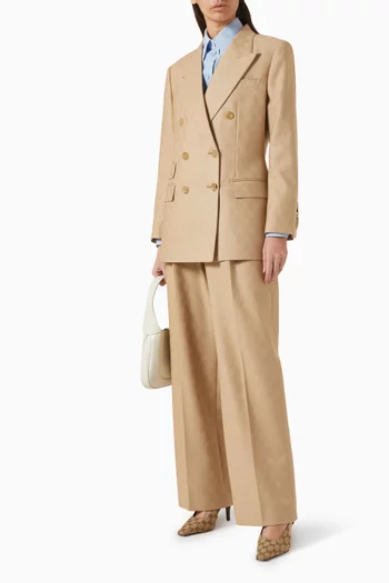 Double-breasted Jacket in GG Wool Jacquard