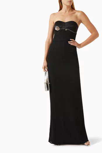 Edith Embellished Dress in Crepe