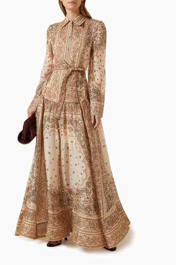Matchmaker Shirt Dress in Silk Linen