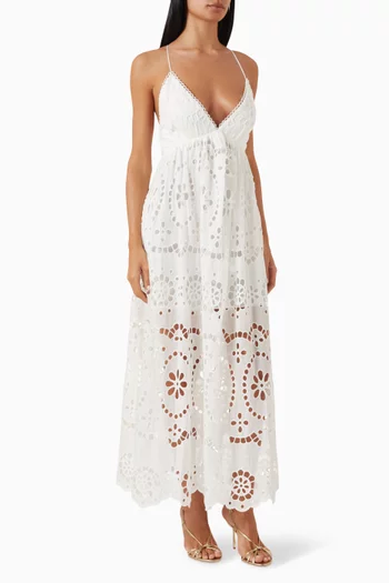 Lexi Broderie Anglaise Slip Dress in Cotton